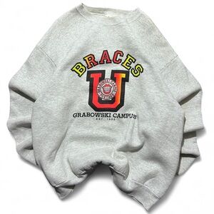 Grey Braces University Crewneck sweatshirt